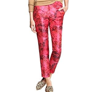 J. Crew Cafe Capri Floral Taffeta Pants Sz 12 JO